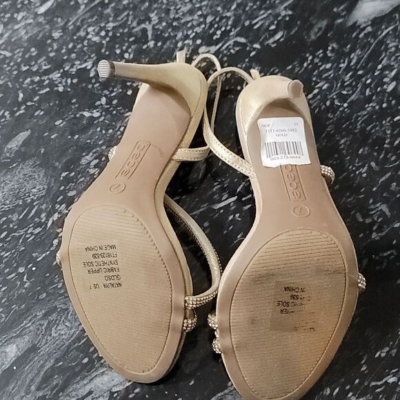 BRAND NEW BEBE STRAPPY HIGH HEEL STILETTOS RHINESTONES STRAP SANDAL - Picture 9 of 14